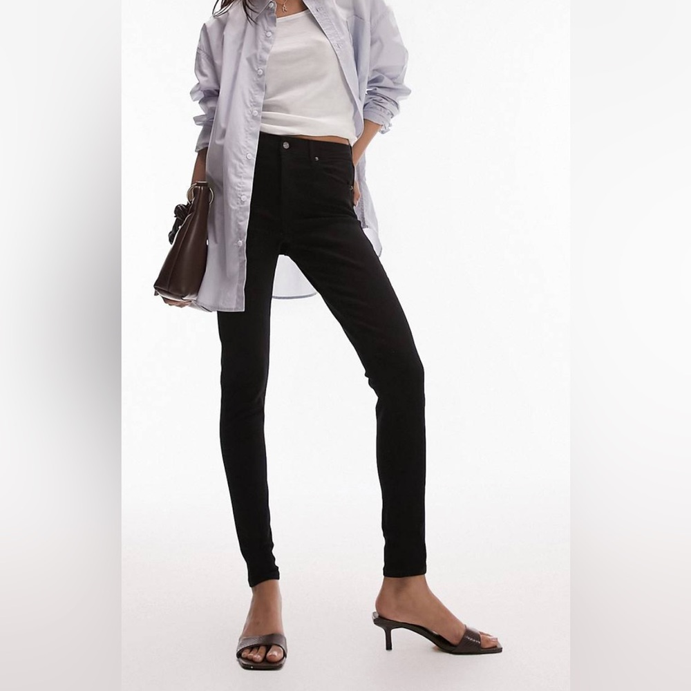 Topshop Jamie High Rise Black Skinny Jean